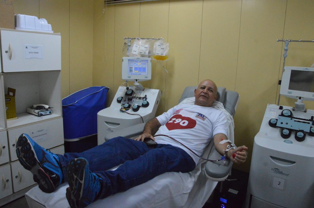 Maior doador de sangue do mundo completa hoje 290 doações em Natal - Agora RN