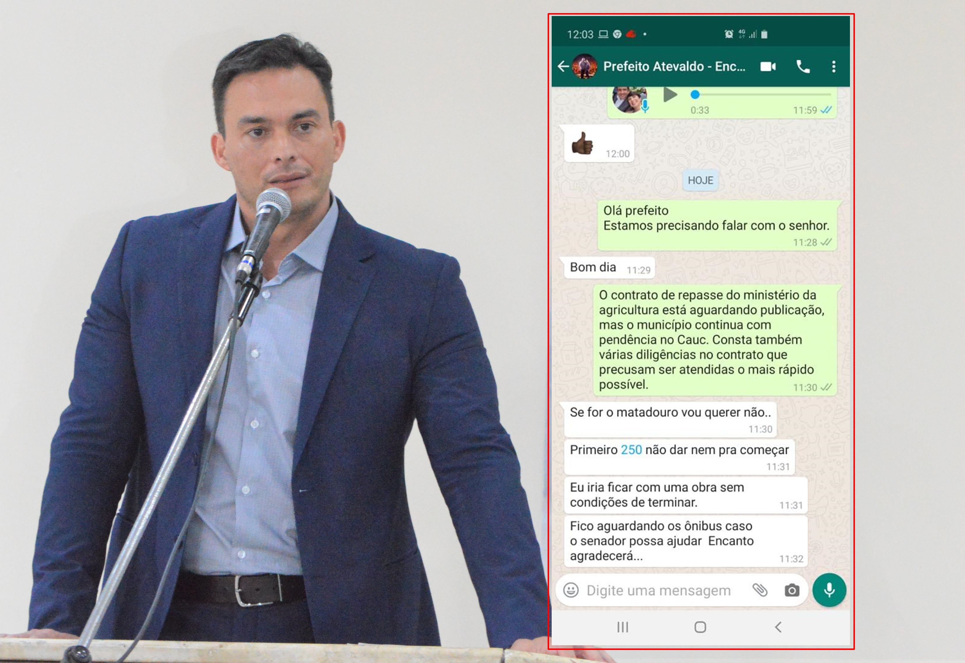 Styvenson exibe conversa no WhatsApp em que prefeito recusa verba federal - Agora RN