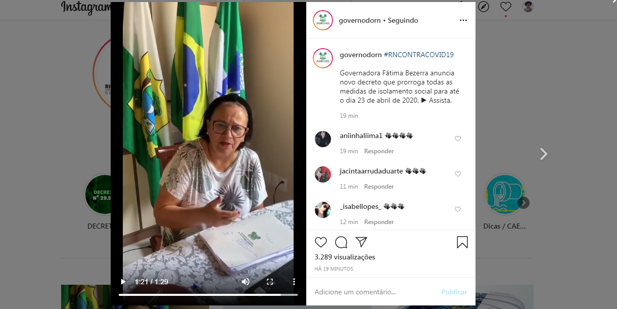 GoveRio Grande do Norteo do RN prorroga medidas de isolamento até 23 de abril - Agora RN