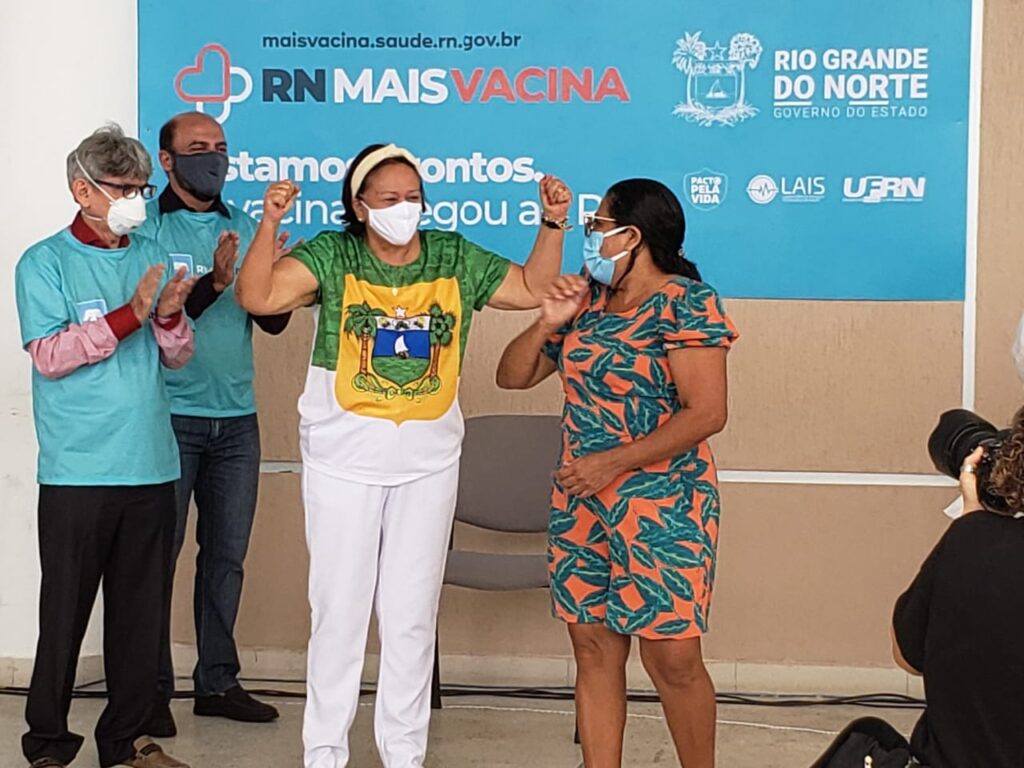 Fotos: confira imagens da vacinação simbólica no Rio Grande do Norte