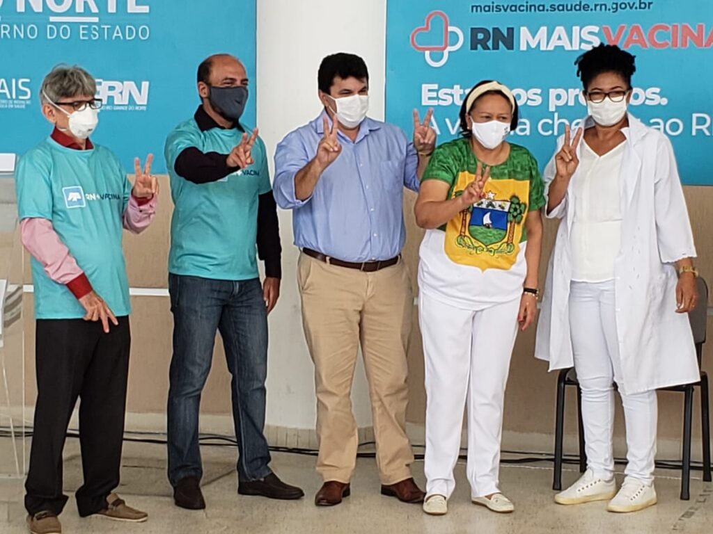 Fotos: confira imagens da vacinação simbólica no Rio Grande do Norte