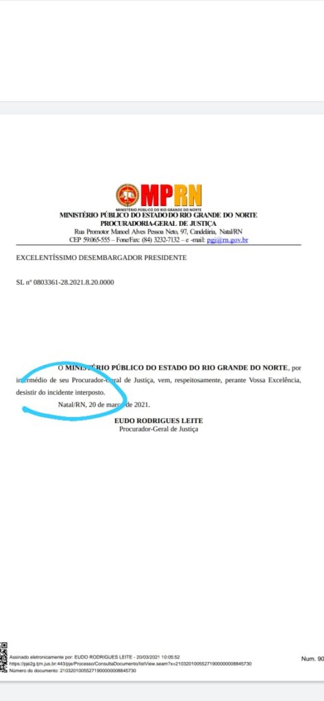 Mp desiste de recurso contra funcionamento de academias no tjRio Grande do Norte