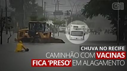 Caminh&atilde;o com 5,1 mil doses da pfizer fica &lsquo;preso&rsquo; em alagamento; vacinas voltam para dep&oacute;sito, atrasando distribui&ccedil;&atilde;o