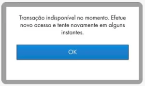Mensagem mostra erro no aplicativo da Caixa. — Foto: Reprodução/Twitter