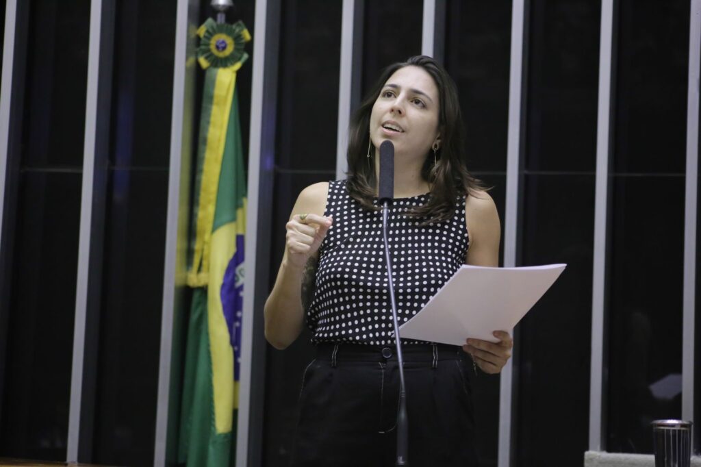 Natália Bonavides, deputada federal pelo RN, no plenário da Câmara em Brasília / Foto: divulgação