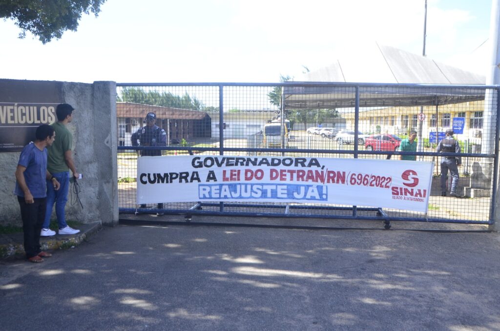 Greve dos servidores do Detran-RN - Foto: José Aldenir/Agora RN