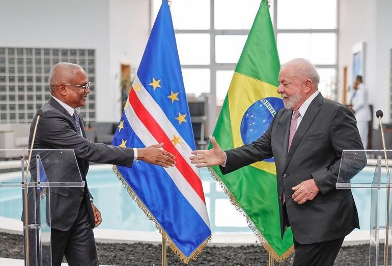 Presidente Lula com José Maria Neves, presidente de Cabo Verde, na quarta - Foto: Ricardo Stuckert / PR