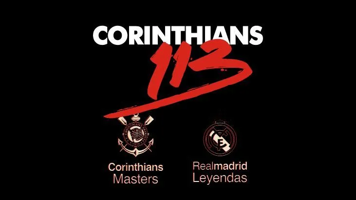 Arte do amistoso divulgada pelo Corinthians - Foto: Divulgação/Corinthians