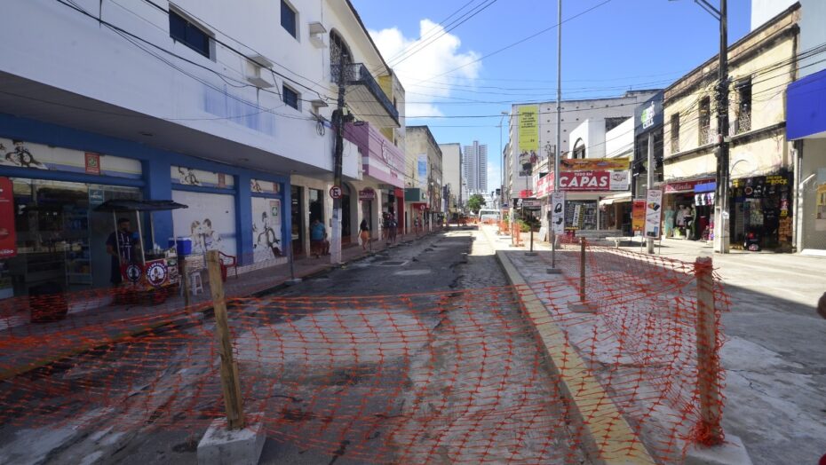 Prefeitura do Natal realiza obra de revitalização na Cidade Alta. Foto: José Aldenir/Agora RN