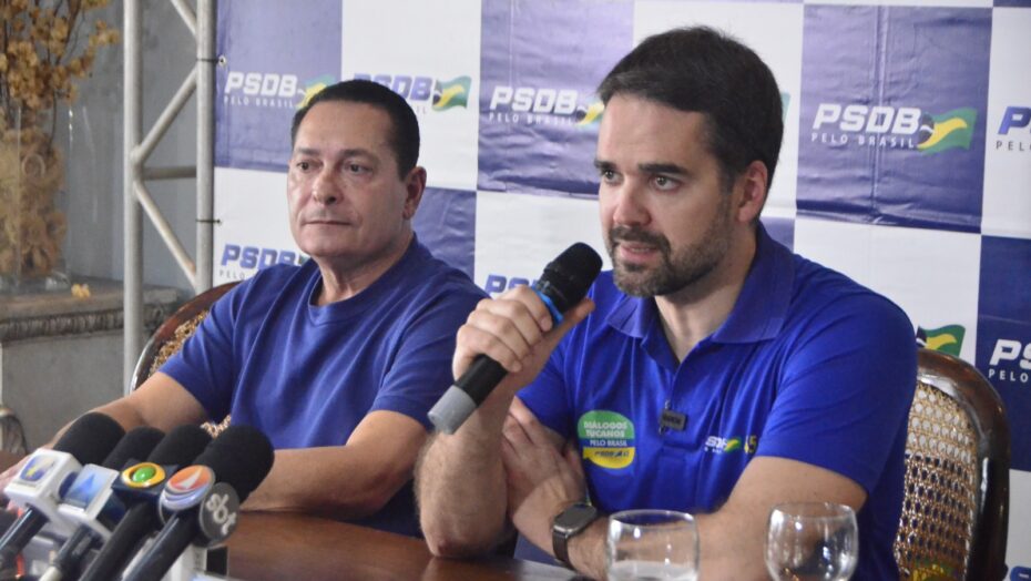 GoveRio Grande do Norteo do RS, Eduardo Leite, ao lado do presidente do PSDB-RN, deputado Ezequiel Ferreira | Foto: José Aldenir/Agora RN