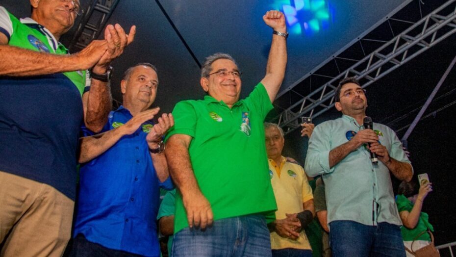 Senador Rogério Marinho (PL) e prefeito Álvaro Dias durante a campanha
