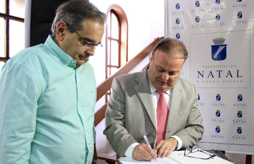 Prefeito Álvaro Dias (Republicanos) e deputado federal Paulinho Freire (União)
