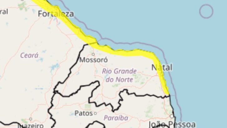 Inmet emite alerta de ventos costeiros para 36 municípios do RN; veja Foto: Reprodução