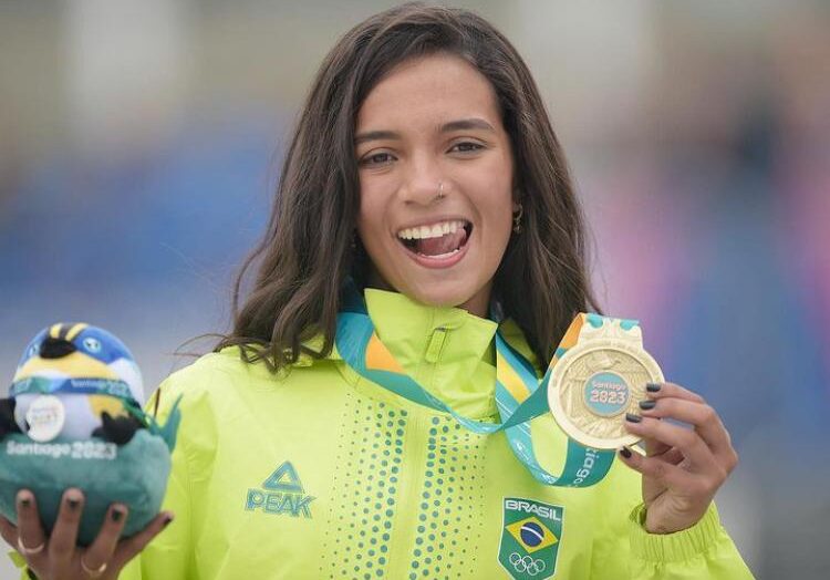 Rayssa Leal ganha primeiro ouro do Brasil no Paan. Foto: Alexandre Loureiro/ COB