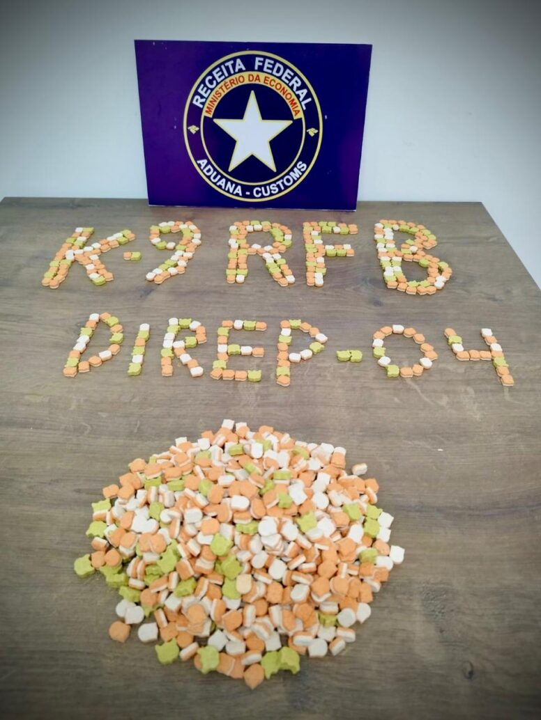 Pílulas de ecstasy escondidas em "porquinho" eram avaliadas em R$ 50 mil. Foto: Divulgação.