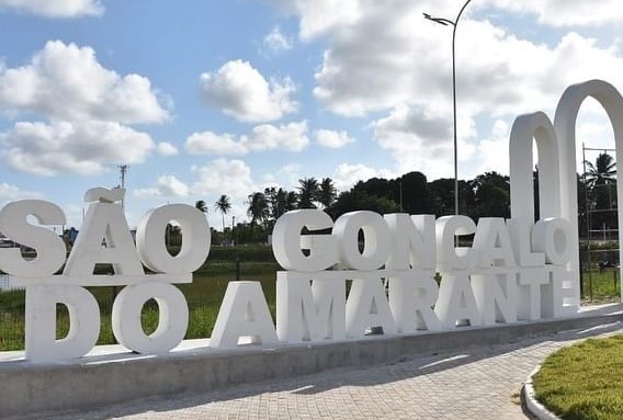Letreiro instalado em ponto turístico de São Gonçalo do Amarante - Foto: Reprodução