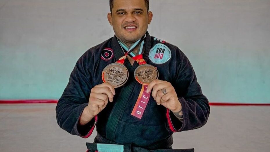 Potiguar é o 1º brasileiro campeão mundial de jiu-jitsu em duas categorias | notícias do rio grande do norte Potiguar Felipe Bezerra é destaque no Jiu-Jitsu. Foto: Reprodução/Redes sociais.