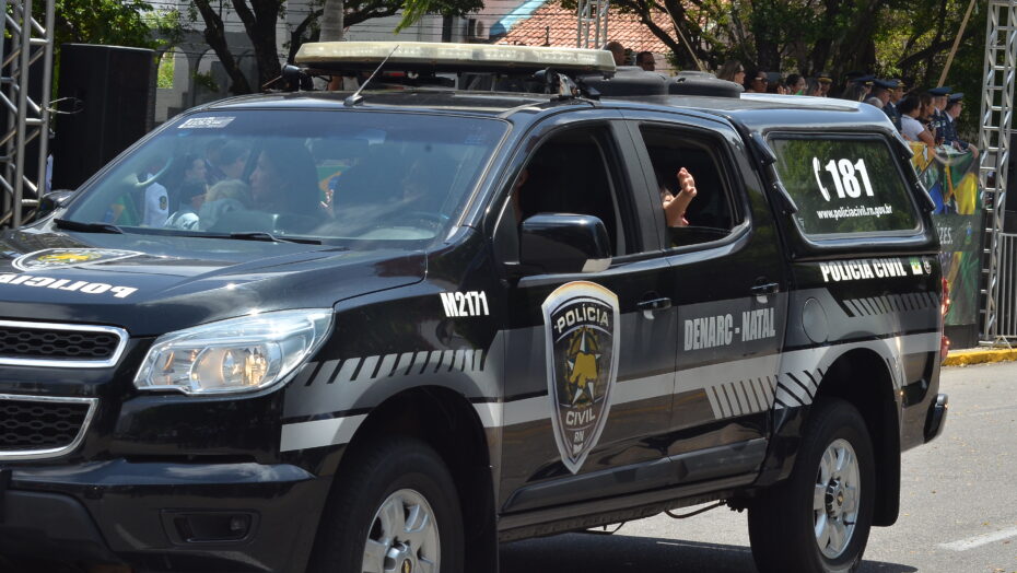 Viaturas da Policia Civil do RN. Foto: José Aldenir/Agora RN.