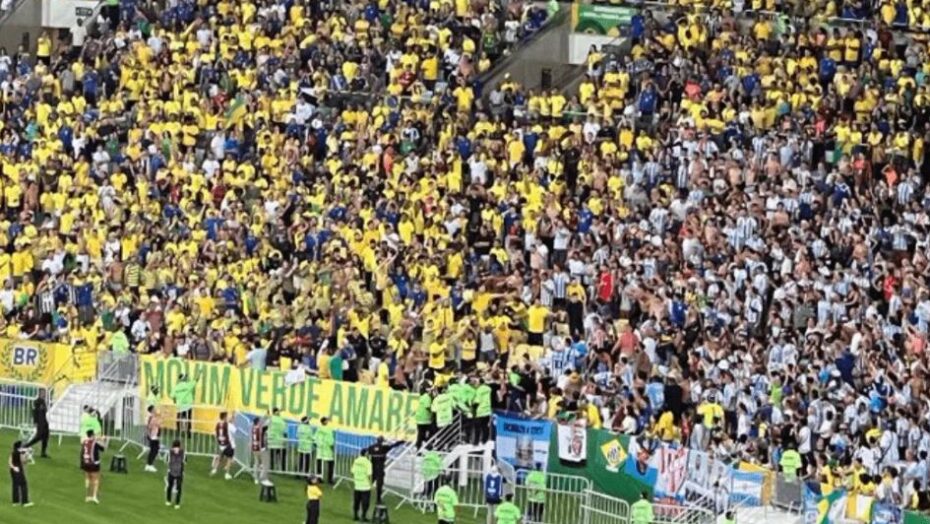 Confronto entre torcedores antes de Brasil e Argentina no Maracanã - Foto: Reprodução