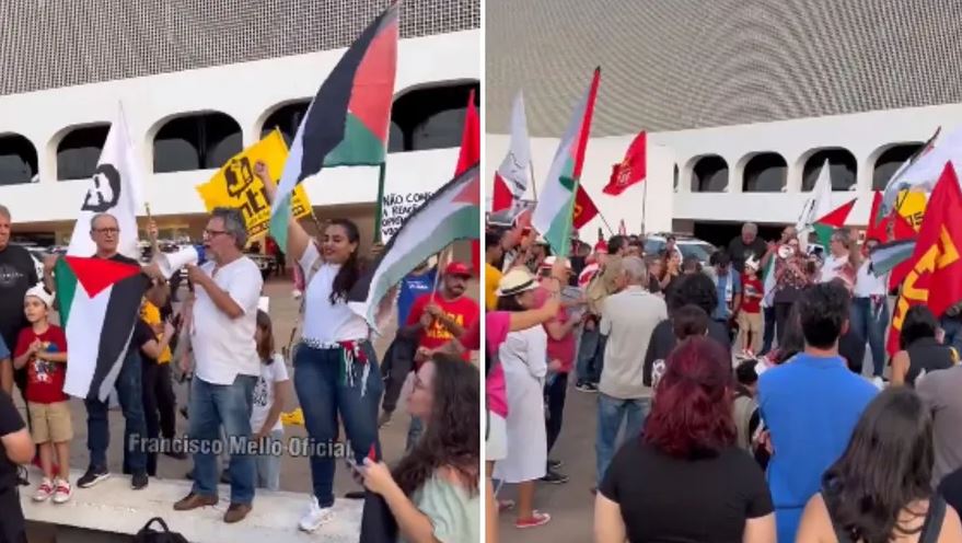 A falta de limite do radicalismo político; leia coluna de alexandre macedo | notícias do rio grande do norte Protesto de manifestantes de esquerda em favor do Hamas em São Paulo - Foto: Reprodução