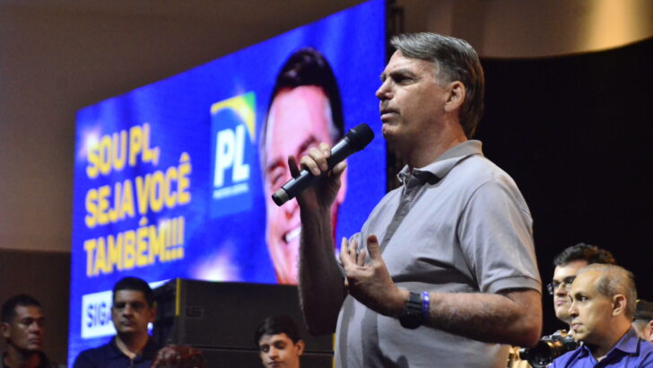 Ex-presidente Jair Bolsonaro (PL) durante evento em Natal nesta sexta-feira 1º - Foto: José Aldenir / Agora RN