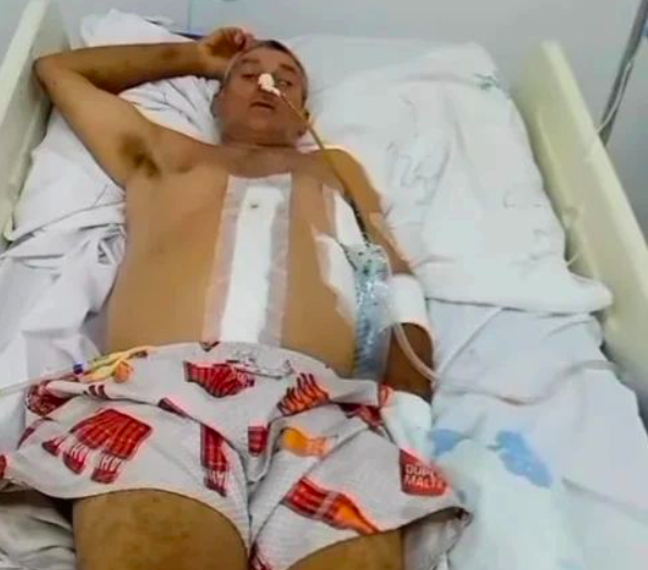 Homem continua hospitalizado. Foto: Reprodução