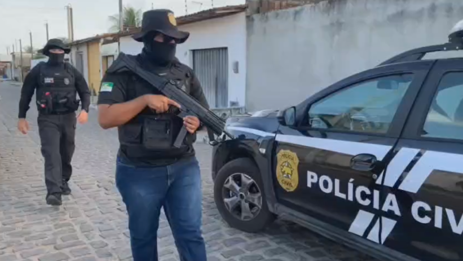 A ação da Polícia Civil contou com o apoio da Polícia Militar do RN. Foto: Reprodução