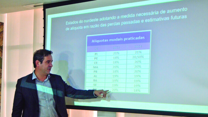 Secretário estadual de Fazenda mostra que RN é o único estado que ainda não reajustou alíquota de ICMS para 2024. Foto: José Aldenir