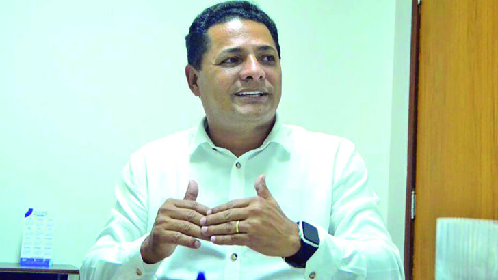 Prefeito de São Gonçao, Eraldo Paiva,(PT) destaca parceria com os governos Fátima e Lula. Foto: José Aldenir/AGORA RN