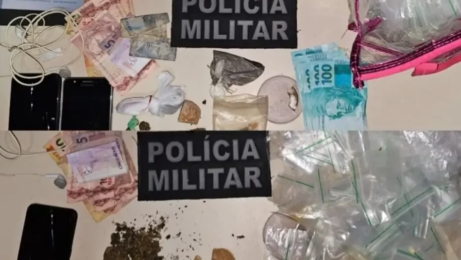 Pol&iacute;cia prende dupla suspeita por tr&aacute;fico de drogas em S&atilde;o Miguel do Gostoso. Foto: Divulga&ccedil;&atilde;o/PMRN