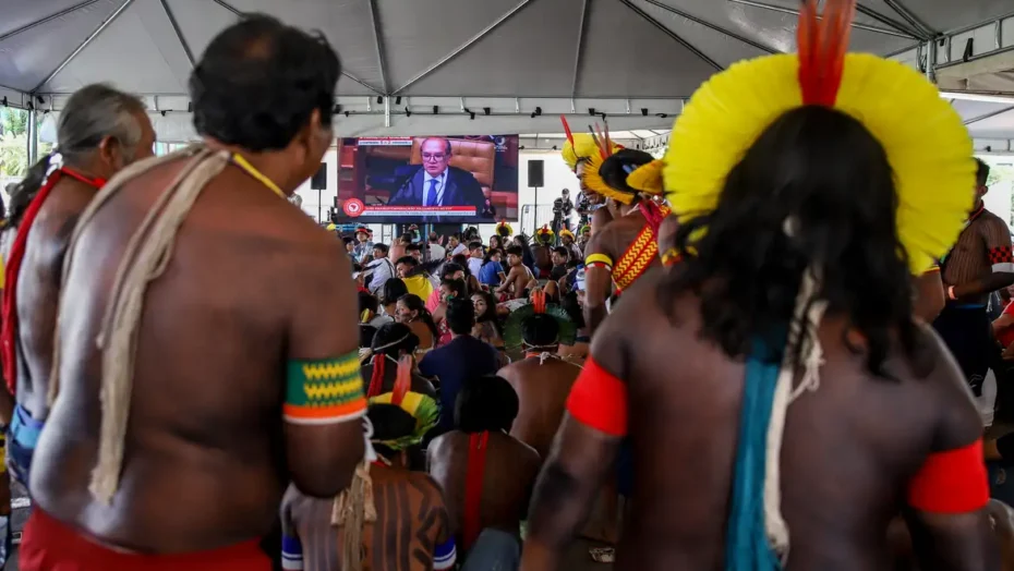 Organizações indígenas não concordam com marco temporal. Foto: Antonio Cruz/Agência Brasil