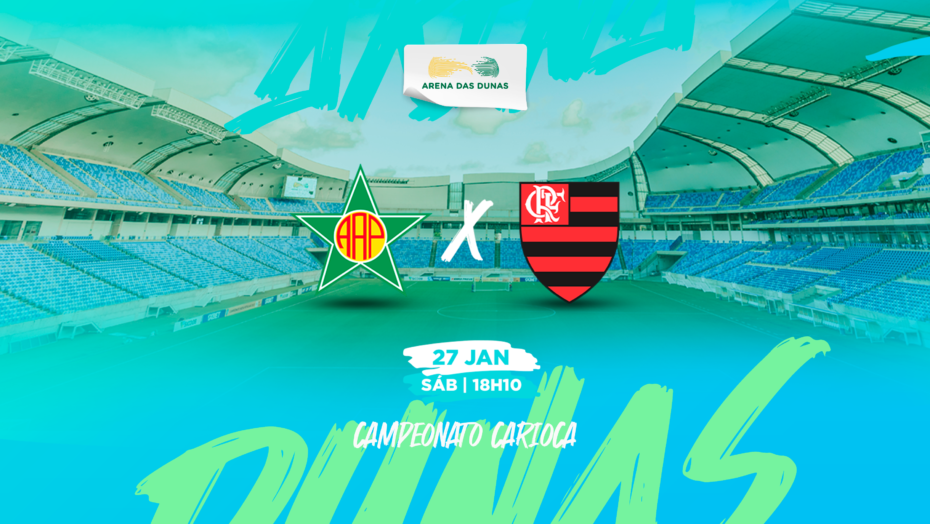 Jogo entre flamengo x portuguesa-rj na arena das dunas já ultrapassa a marca de 21 mil ingressos vendidos | notícias do rio grande do norte Jogo do Flamengo acontecerá no Arena das Dunas. Imagem: Divulgação