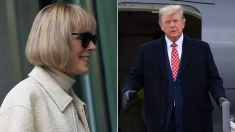 Montagem mostra joRio Grande do Nortealista E. Jean Carroll e Donald Trump — Foto: Getty Images/Via BBC.