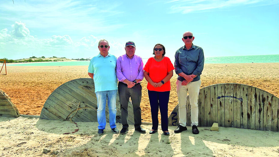Diretores da FIERN fazem parte de comitiva que visitou Caiçara do Norte, onde ficará o novo terminal. Foto: Divulgação