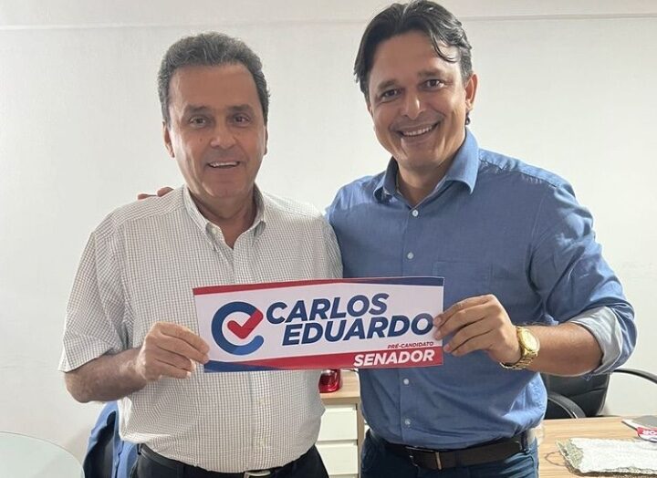 Ex-prefeito Carlos Eduardo com Luciano Nascimento na campanha de 2022 / Foto: reprodução