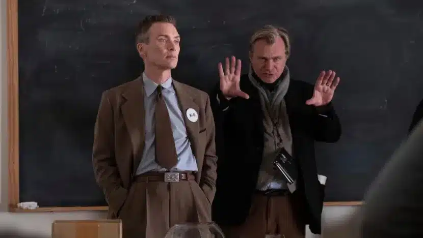 Cillian Murphy e Christopher Nolan nos bastidores de 'Oppenheimer' / Foto: Melinda Sue Gordon/Universal Pictures via AP