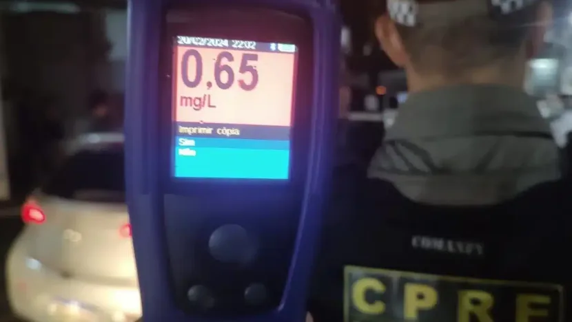 152 condutores foram presos no RN por embriaguez ao volante somente no primeiro trimestre de 2024