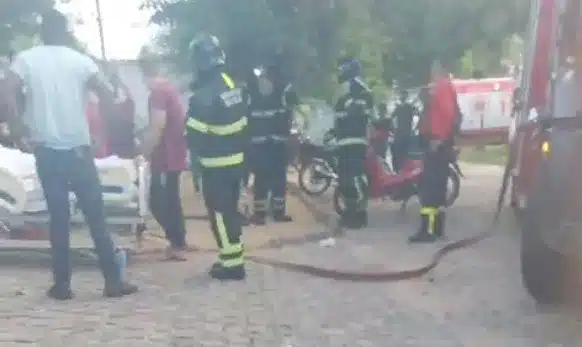 Incêndio na UPA do Pajuçara. Foto: Reprodução.