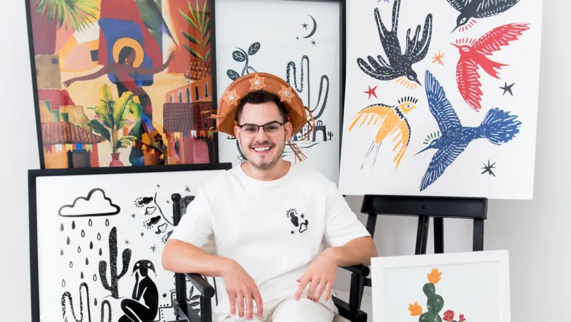 Artista de colagem do RN assina coleção de roupas temáticas da Riachuelo