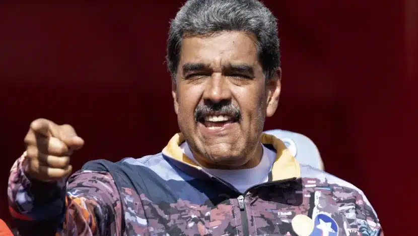 Ditador venezuelano, Nicolás Maduro, durante comício em Caracas / Foto: Juan Barreto - 18.jul.2024/AFP