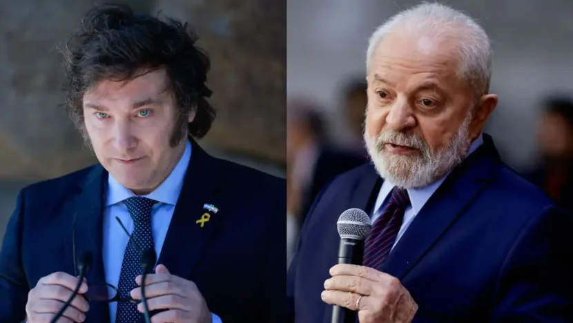 Lula sobre milei: “tem que pedir desculpas ao brasil, senão a relação é complicada” | notícias do rio grande do norte Presidentes Lula e Milei / Foto: reprodução