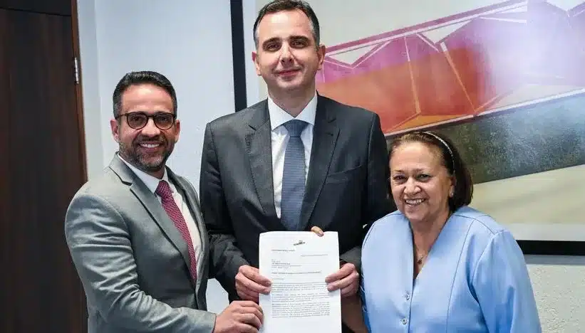 Pacheco em reunião com goveRio Grande do Norteadores Paulo Dantas (AL) e Fátima Bezerra (RN) / Foto: Senado