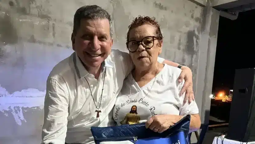 Luiz Almir com Alzira Villar / Foto: reprodução