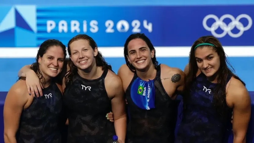 brasil fem natacao 4x200 vai a final paris