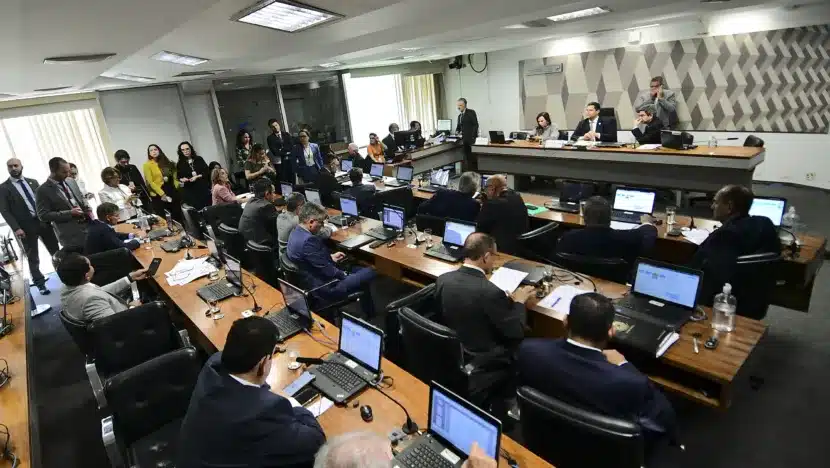 Reunião da Comissão de Constituição e Justiça do Senado nesta quarta-feira / Foto: Pedro França - Senado
