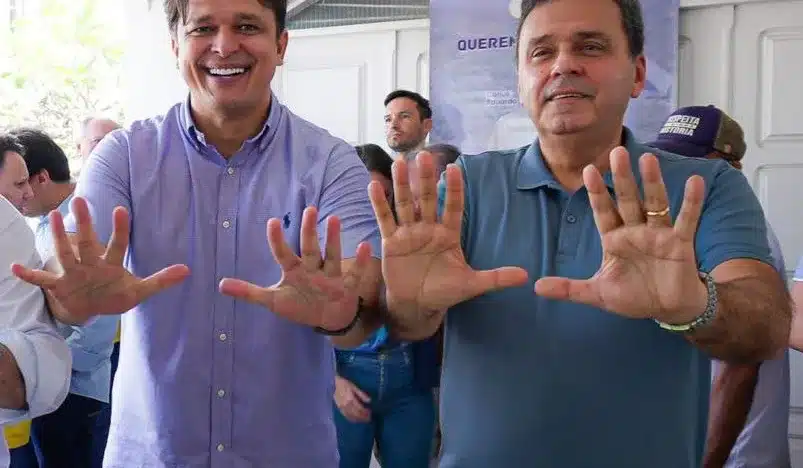 Vereador Luciano Nascimento, que vai disputar a reeleição, em ato ao lado do pré-candidato a prefeito Carlos Eduardo / Foto: PSD