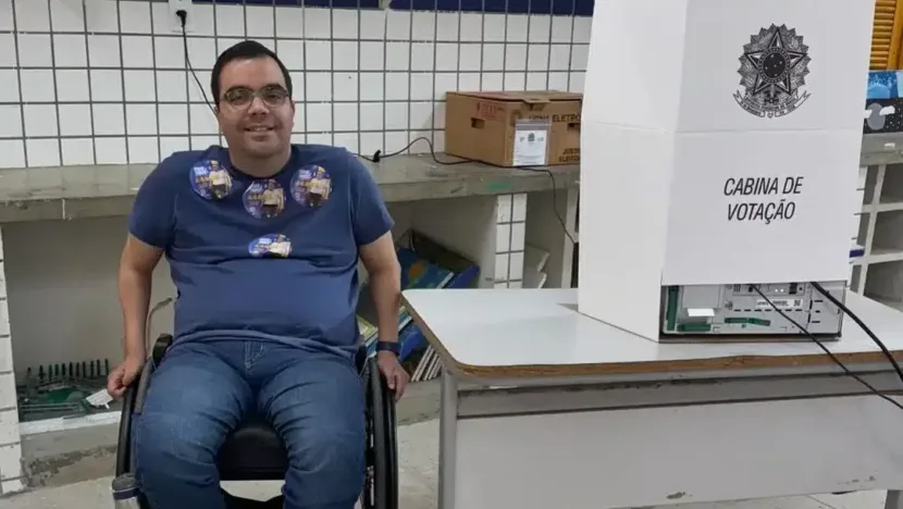 Primeiro vereador cadeirante da história de Natal, Tércio Tinoco foi reeleito com mais de 5,7 mil votos, pelo União Brasil / Foto: reprodução