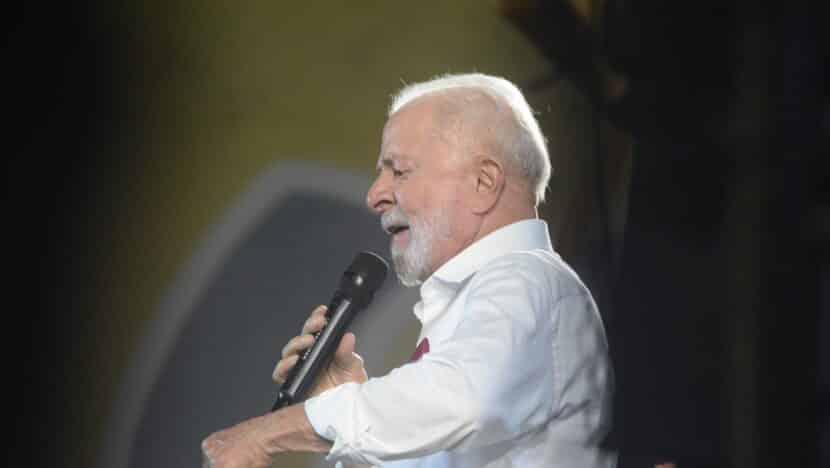 Presidente Lula durante comício em Natal / Foto: José Aldenir - Agora RN
