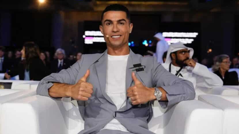 Cristiano ronaldo é o atleta mais bem pago do mundo pelo quarto ano seguido; veja top 10 | notícias do rio grande do norte Cristiano Ronaldo durante cerimônia do Globe Soccer Awards / Foto; Divulgação / Globe Soccer Awards