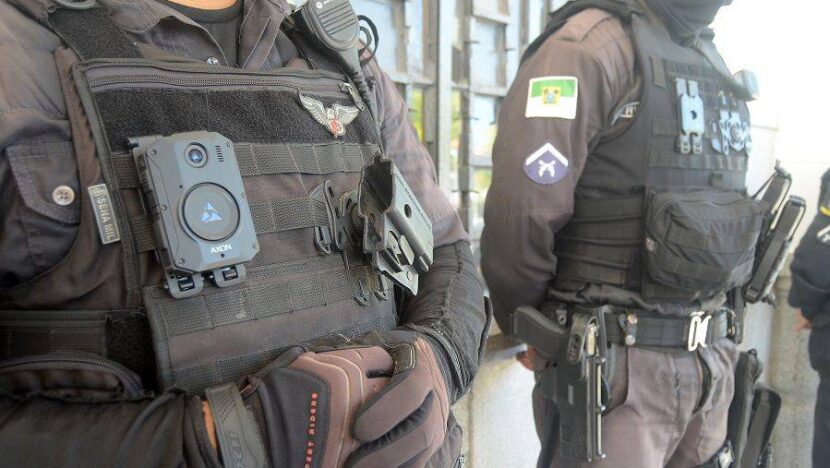 Policias militares com câmera corporal / Foto: Divulgação/PMRN
